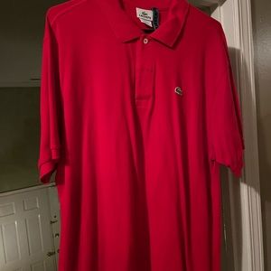Men’s red Lacoste polo shirt size 7
